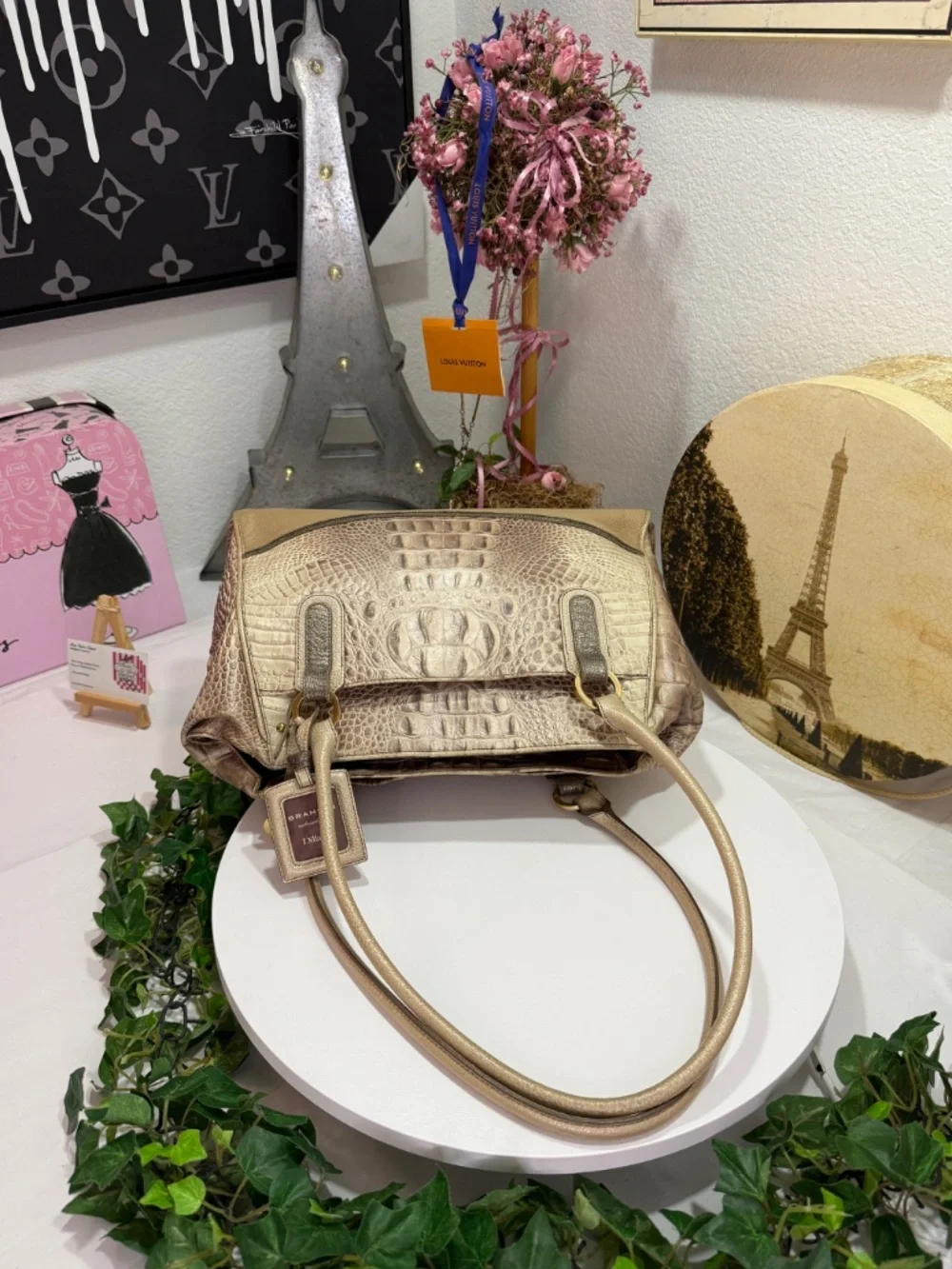 RECHERCHE BRAHMIN EXCLUSIVELY FOR DILLARD'S LIMITED EDITION CROC PURSE/HANDBAG!